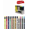 Карандаш чернографит. Adel Blackline ASSORTY 220-9090-000 HB черное дерево ластик 12 дизайнов (мин.кол.288)