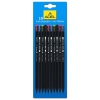 Карандаш чернографит. Adel BLACKLINE 250-1129-010 HB черное дерево ластик корпус черный блистер (10шт) (мин.кол.22)