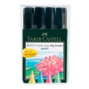 Ручки капиллярные Faber-Castell Pitt Artist Pen Big Brush 167120 в футляре 4шт пастель