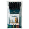 Набор ручек капиллярных Faber-Castell Pitt Artist Pen (167105) 6цв. натуральные оттенки футляр