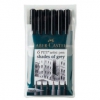 Набор ручек капиллярных Faber-Castell Pitt Artist Pen (167104) 6цв. оттенки серого футляр