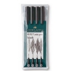 Набор ручек капиллярных Faber-Castell Pitt Artist Pen (167100) 4цв. оттенки серого футляр