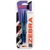 Ручка шариковая Zebra RUBBER 80 0.7мм корпус кауч.микропор. синий/синий блистер (2шт) (мин.кол.15)