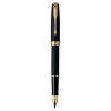 Ручка перьевая Parker Sonnet F528 (S0817930) Matte Black GT F перо сталь нержавеющая/позолота 23К подар.кор.