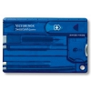 Швейцарская карта Victorinox SwissCard Quattro (0.7222.T2) синий полупрозрачный коробка подарочная