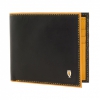 Портмоне Tuscans 11x9.5см черное с желтым натур кожа (TS-943-092)