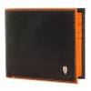 Портмоне Tuscans 11x9.5см черное с оранжевым натур кожа (TS-943-087)