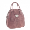 Сумка женская Tuscans с 2 ручками 33x36x15см тисн крокодил розовая натур кожа (TS-6301-129)