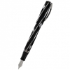 Ручка перьевая Visconti Divina Blck G8 корпус черн смола ребра сер 925пр перо пал 23кт (Vs-263-G8) (263G8)