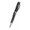 Ручка шариковая Visconti Divina Black корпус черная смола ребра серебро 925пр (Vs-265-02) (26502)
