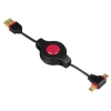 Кабель Hama H-54515 Roll-Up Mini/Micro USB 2.0 сматывающийся 0.75 м черный