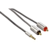 Кабель Hama AluLine 3.5мм -2xRCA "тюльпан" (m-m) 2м (H-115932) (00115932)