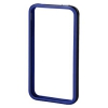 Рамка защитная Hama H-106766 Edge Protector для  iPhone 4/4S сохраняет  пластик черн/синий  (00106766)