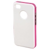 Чехол для iPhone 4/4S Hama Hybrid белый/розовый (H-118730) (00118730)