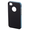 Чехол для iPhone 4/4S Hama Hybrid черный/синий (H-118725) (00118725)