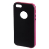 Футляр Hama H-118918 Hybrid для Apple iPhone 5 две детали: рамка+крышка черный/розовый  (00118918)