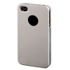 Чехол для iPhone 4/4S Hama Rubber серебристый прорезиненный пластик (H-107197)