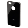 Футляр Hama H-108551 Shiny для Apple iPhone 4/4S пластик черный  (00108551)
