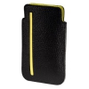 Чехол для iPhone 4/4S Hama Basic черный/желтый кожа (H-115319) (00115319)