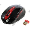 A4-Tech Wireless Optical Mouse <G11-570HX-4 Black+Red>  (RTL)  7btn+Roll,беспроводная,  уменьш.