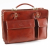 Портфель Cristina Rui 39x27x16см с 2 отдел на 2 молниях коричн нат кожа (M1001)