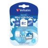 Флеш Диск Verbatim 8Gb Store n Go Mini Elements Water 98159 USB2.0 голубой