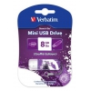Флеш Диск Verbatim 8Gb Store n Go Mini Graffiti 98164 USB2.0 пурпурный/рисунок