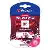 Флеш Диск Verbatim 8Gb Store n Go Mini Graffiti 98165 USB2.0 красный/рисунок