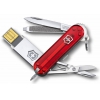 Нож перочинный Victorinox@work 4.6125.TG16B c USB-модулем 16Гб 58мм 8 фнк полупрозрачный красный