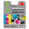 Картридж струйный Cactus CS-CL51 голубой/пурпурный/желтый (18мл) для Canon Pixma MP150/MP160/MP170/MP180/MP450/MP460/iP2200/iP6210/iP6220/iP6220D/iP6310/iP6310D/MX300/MX310