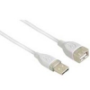 Кабель USB2.0 Hama A-A (m-f) 5m позолоченные контакты экранированный белый (H-78467) (00078467)