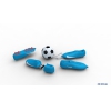 Внешний накопитель 16GB USB Drive <USB 2.0> ICONIK Футбол Сине - белый (RB-FTBBW-16GB)