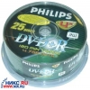 DVD+R DISC  PHILIPS          4.7GB  4X SP. уп.25 шт. на шпинделе