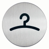 Пиктограмма Durable "Гардероб " дверная круглая серебристый (упак.:1шт) (4914-23)