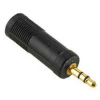Адаптер Hama H-43299 6.3 мм Jack (f) -> 3.5 мм Jack (m) стерео позолоченные контакты 3зв черный  (00043299)
