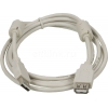 Кабель-удлинитель Ningbo USB A(m) USB A(f) 1.8м (USB2.0-AM/AF-1.8M-MG) феррит.кольца