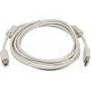 Кабель Ningbo USB A(m) USB B(m) 3м (USB2.0-AM/BM-3M-MG) феррит.кольца серый