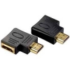 Адаптер Hama HDMI 90 градусов 2 шт правый+левый 1080p FullHD 3зв позолоченные контакты черный (00082990)
