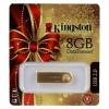 Флеш Диск Kingston 8Gb DataTraveler GE9 DTGE9/8GB USB2.0 Holiday Pack золотистый