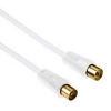 Кабель антенный Hama H-43018 Coax (m)/Coax (f) 10м. Позолоченные контакты белый (00043018)