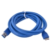 Кабель USB 3.0 Pro Gembird/Cablexpert AM/microBM 9P, 1.8м, экран, синий, пакет  CCP-mUSB3-AMBM-6