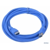Кабель удлинит. USB3.0 Pro Gembird/Cablexpert AM/AF, 3м, экран, синий, пакет  CCP-USB3-AMAF-10
