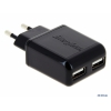 Сетевое зарядное устройство Energizer microUSB (СЗУ, 1А, 2 USB, кабель в комплекте) AC2UEUCMC2