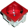 Розетка 220В 2к+з, 45х45, красная, <K01-6> EFAPEL