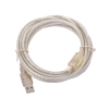 Кабель VCOM USB 2.0 AM/BM 3.0m прозрачная изоляция (VUS6900-3.0MTP) (VUS6900-3MTP)
