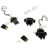 Qumo Fundroid <QM8GCR-MSD10-FD-BLK> MicroSDHC Memory Card 8Gb Class10 +  USB  microSD  Reader