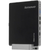 Неттоп Lenovo IdeaCentre Q190 slim i3 3217U (1.8)/4Gb/500Gb/HDG4000/CR/Windows 8 Single Language/GbitEth/WiFi/черный/серебристый (57319606)