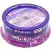 DVD+R Disc Verbatim   8.5Gb  8x  <уп. 25 шт> Double Layer, на  шпинделе <43757>
