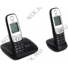 Р/телефон+А/Отв Gigaset A415A DUO <Black> (2 трубки с ЖК диспл., База,Заряд. устр-во) стандарт-DECT,  РО, ГТ