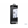 Кабель ONEXT 1м, USB - Apple lightning 8pin, в оплетке бело-черный